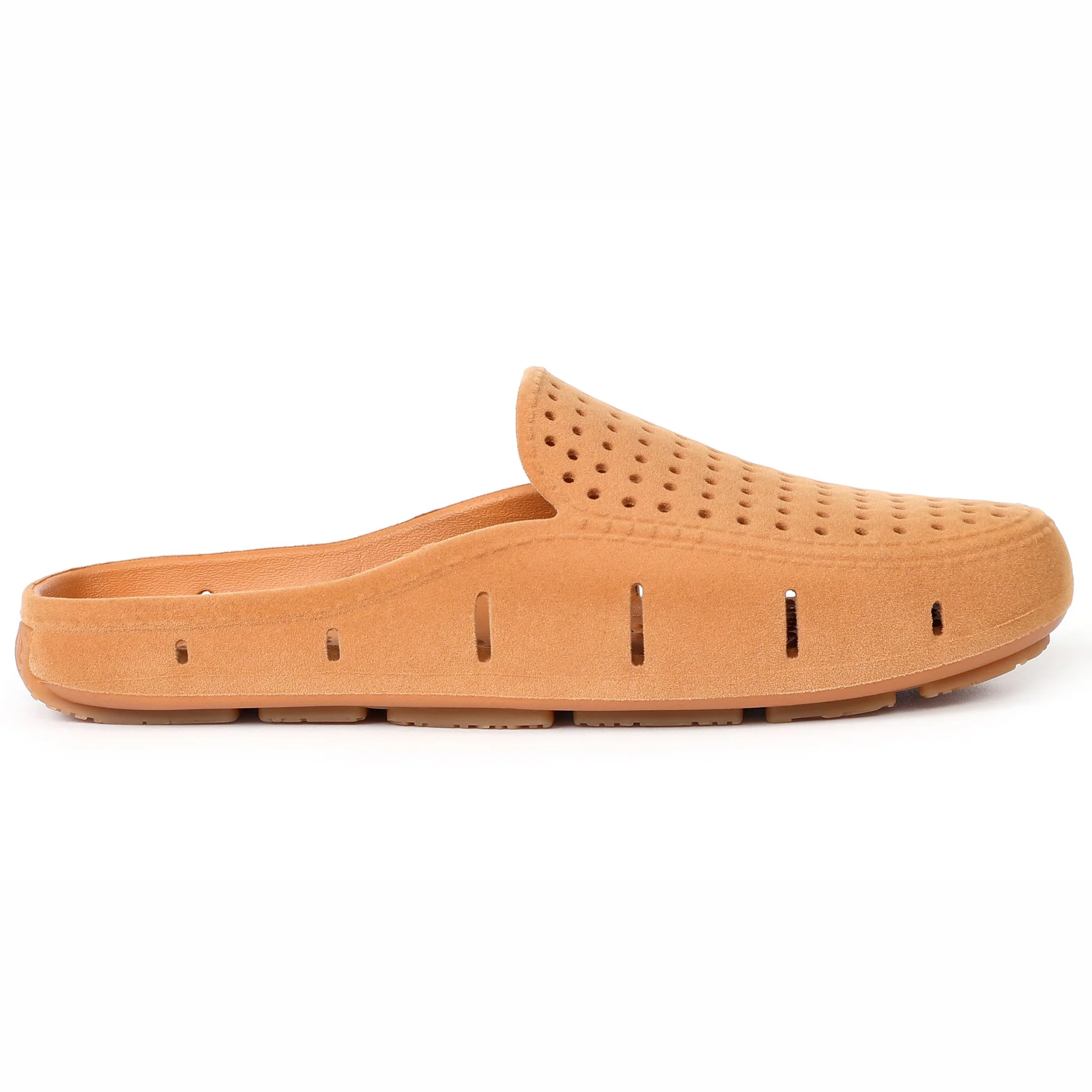 COGNAC VEGAN SUEDE WOMENS SUNSET SLIDE - FINAL SALE